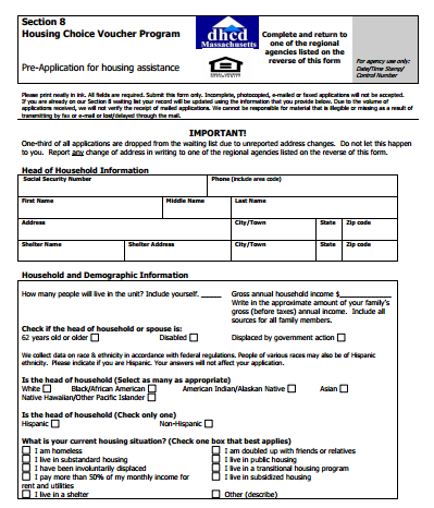 Section 8 Housing Choice Voucher Application Way Finders