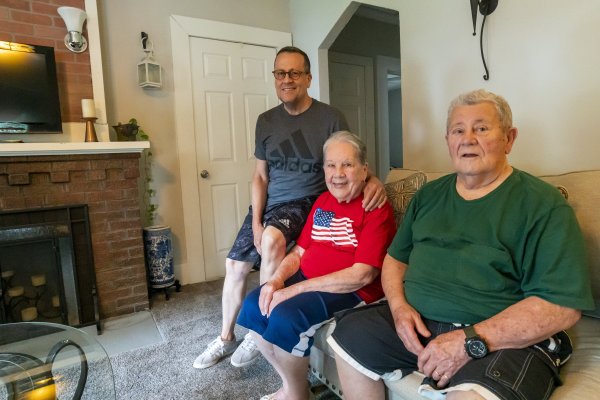 Robert Camacho and his parents and their HMLP project