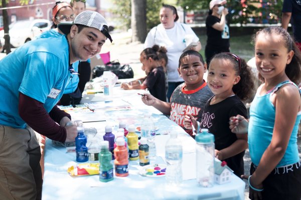Children playing at one of our community events.